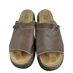 Vintage Y2K FADED GLORY Womens Brown Chunky Platform Sandals 11 HTF RARE Design
